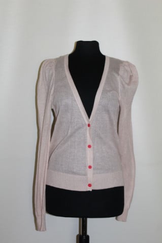 Cardigan roz antic tricotat – repro anii ’70, vibe retro delicat