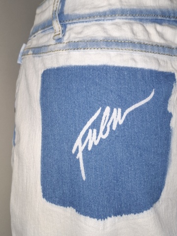 Fustă denim Fubu anii ’90 – bleu deschis, prespălată, vintage - Img 5