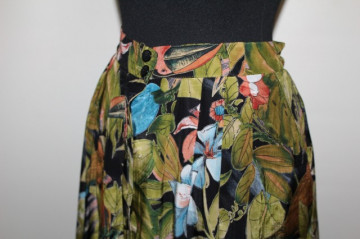 Fusta jungle print papagali anii '80