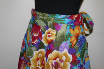 Fustă maxi vintage print floral anii 70