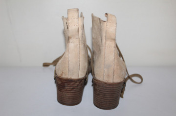Ghete bej din piele întoarsă – vintage Accent (Italia) - Img 4