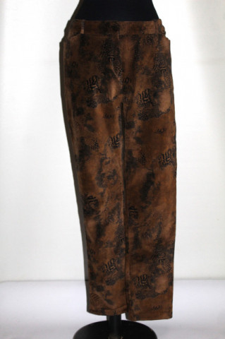 Pantaloni din catifea Kenzo Jungle print maro – retro anii ’90