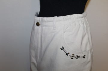 Pantaloni retro crem anii '80
