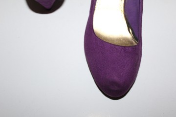 Pantofi violet toc conic repro anii 80 - Img 6