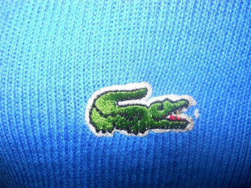 Pulover "Lacoste" albastru anii '70 - '80