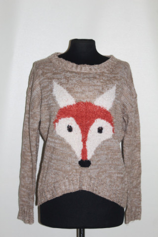 Pulover vulpe casual repro anii 70