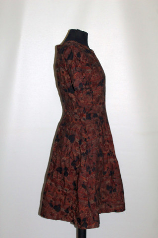 Rochie Altfel Fashion cu print vegetal – retro repro anii ’60 - Img 2