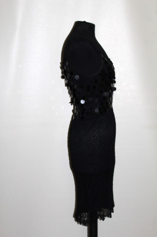 Rochie de ocazie paiete negre anii ’90 - Img 3