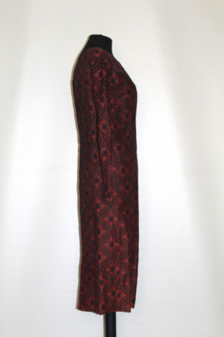 Rochie de ocazie vintage cu flori cărămizii – anii ’50 - Img 2