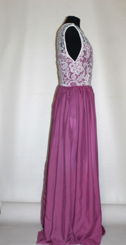 Rochie de seară retro cu bust din dantelă – repro anii ’70 - Img 2