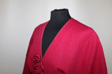 Rochie de seara rosu Shiraz anii '70