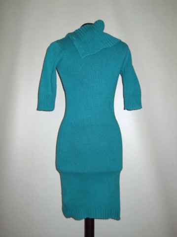 Rochie din tricot verde smarald anii '90