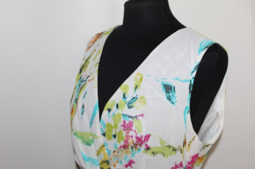 Rochie flori verde lime repro anii '60