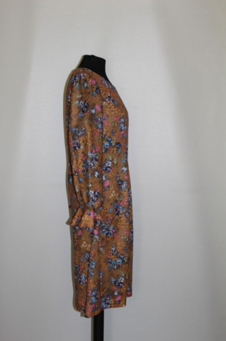 Rochie maro scortisoara print floral anii '60