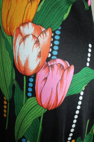 Rochie maxi vintage "Maille de France" anii '70