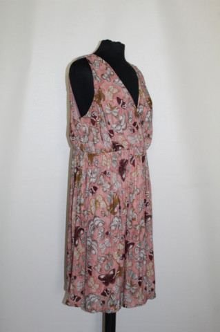 Rochie roz cu fluturi colorați – vibe retro anii ’70 - Img 5
