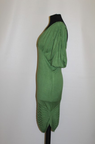Rochie tricotata verde muschi repro anii '80