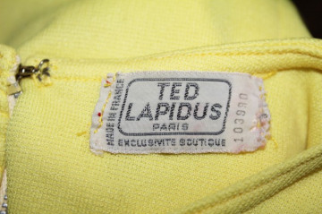 Rochie vintage galbena "Ted Lapidus" anii '60