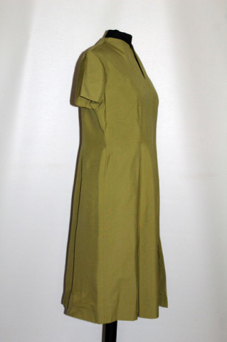 Rochie vintage verde sicomor anii 50-60