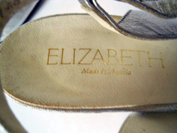 Sandale vintage argintii anii '70