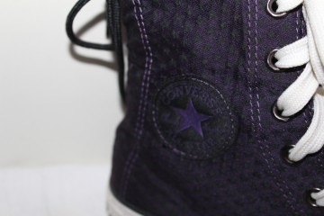 Bascheți Converse violet cu steluțe – sneakers vintage sport retro - Img 6