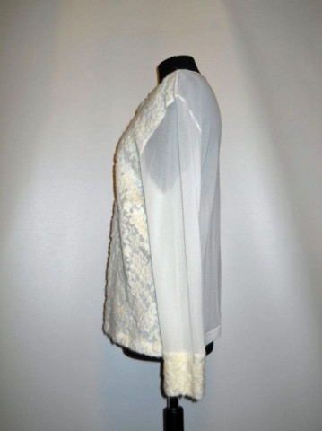 Bluza retro flori in relief anii '90