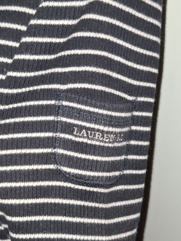 Bluză tricot Ralph Lauren, bleumarin cu alb - Img 2