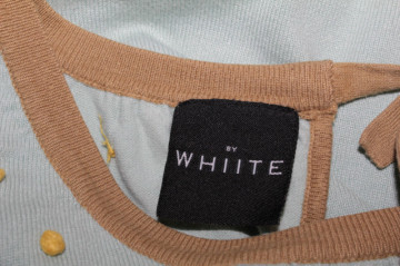 Bluză tricot repro anii 50 cu bumbișori galben - Img 6