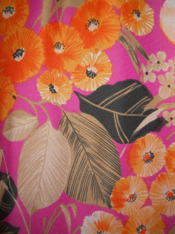 Camasa vintage din voal print floral anii '60