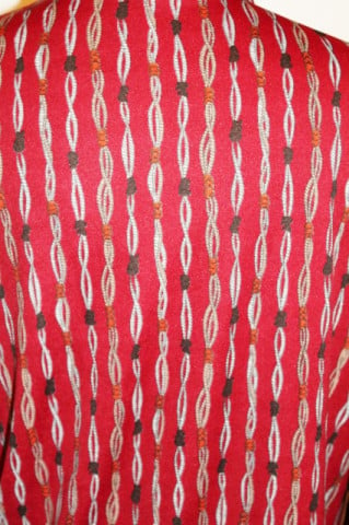 Camasa vintage rosu inchis print abstract anii '70
