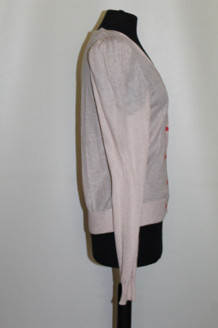 Cardigan roz antic tricotat – repro anii ’70, vibe retro delicat - Img 2