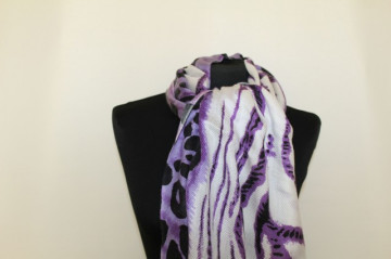 Fular / sal animal print violet anii '90