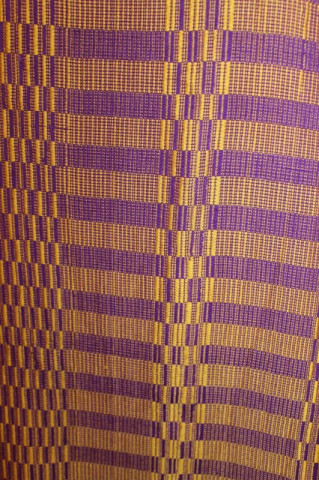 Fular / sal din tapiserie galben si violet anii '70