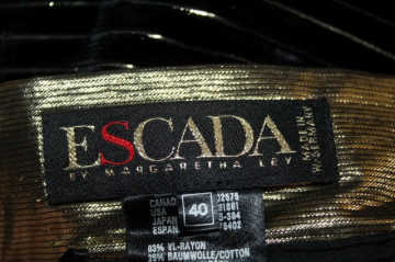 Fustă din catifea dungi aurii Escada