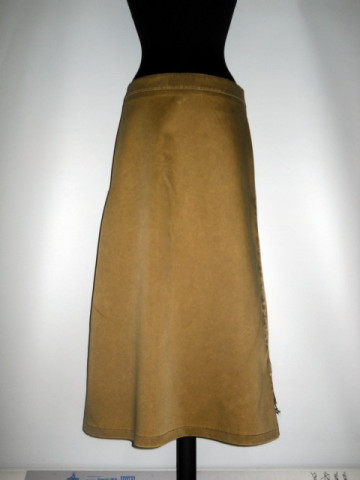Fusta maxi din satin kaki anii '90