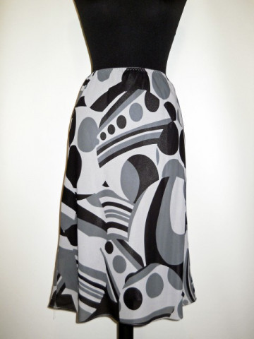 Fusta print geometric gri anii '90
