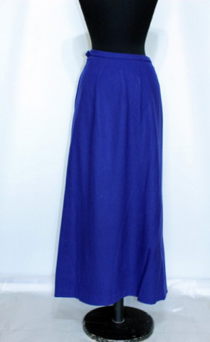 Fusta vintage maxi albastru cerneala anii '70