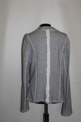 Jachetă Stefanel gri deschis anii ’90 – jersey fin bumbac, casual retro - Img 2