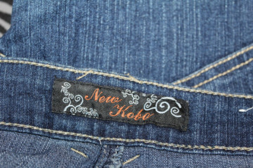 Jeans New Kobo din denim albastru închis – model skinny, talie joasă - Img 5