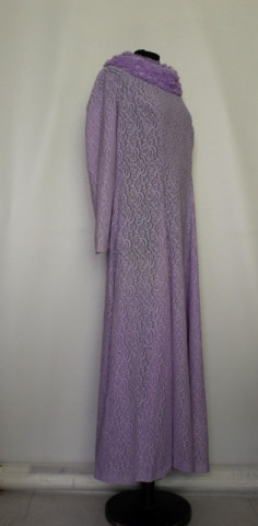 Lounge robe din dantela violet anii '70