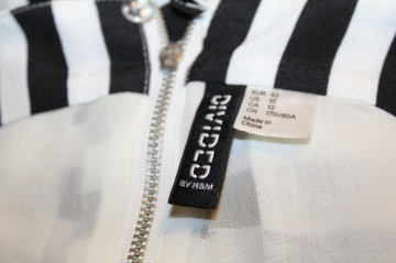 Pantaloni scurți dungi repro anii ’50 – chiffon alb cu negru - Img 6
