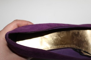 Pantofi violet toc conic repro anii 80 - Img 7