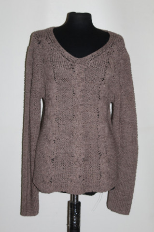 Pulover maro „cafea cu lapte” – tricot casual vintage