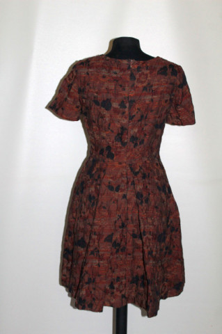 Rochie Altfel Fashion cu print vegetal – retro repro anii ’60 - Img 3