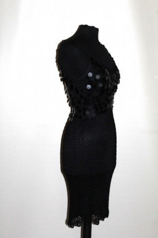 Rochie de ocazie paiete negre anii ’90 - Img 4