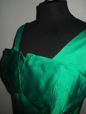 Rochie de ocazie verde smarald vintage anii '50