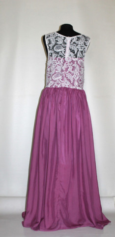 Rochie de seară retro cu bust din dantelă – repro anii ’70 - Img 3