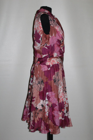 Rochie din chiffon print floral anii 60