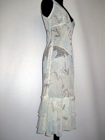 Rochie din georgette print punctiform anii '90