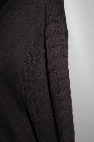 Rochie maro închis din tricot – repro anii ’60, siluetă clasică - Img 5